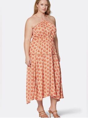Joie Sloane Floral Midi Halter Dress - NWT Plus Size 1X - Full Retail was $378!